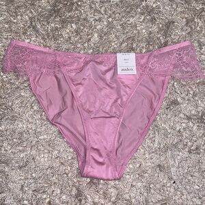 Auden Women's Lace Trim Panties - Blush Pink size M NWT